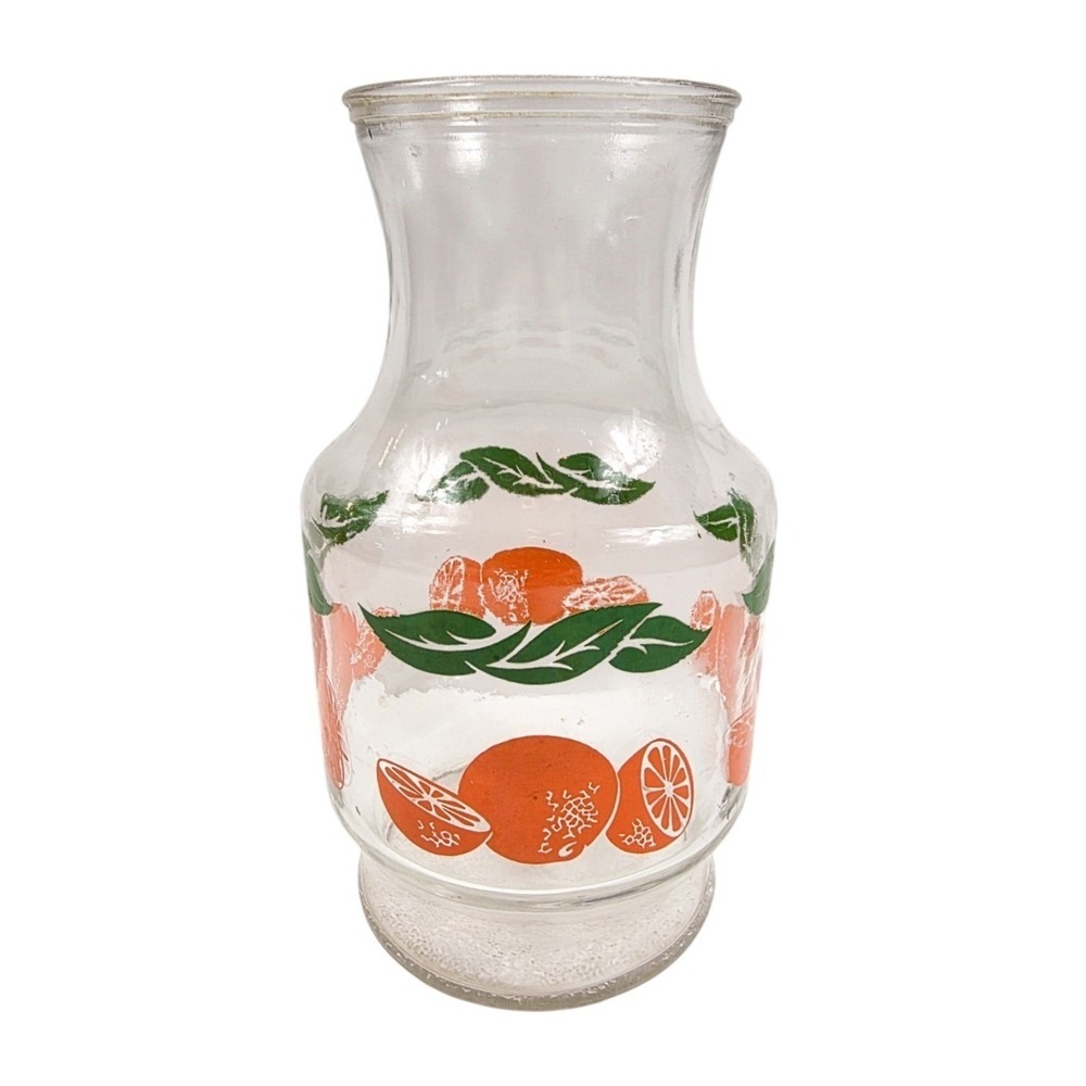 Anchor Hocking USA Vintage Retro Orange Juice Carafe Pitcher Jug 56 oz‎